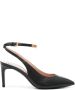 Moschino 80 mm leren pumps Zwart - Thumbnail 1