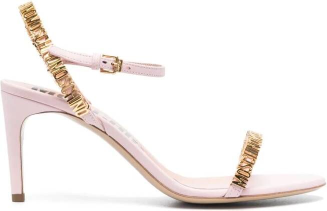 Moschino Leren sandalen Roze