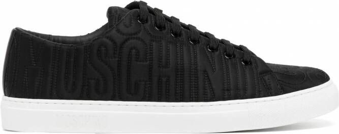 Moschino Sneakers met geborduurd logo Zwart