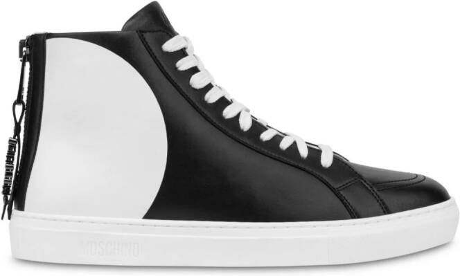 Moschino High-top sneakers van imitatieleer Zwart