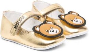 Moschino Kids Ballerina's met metallic-effect Goud