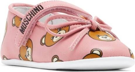 Moschino Kids Ballerina's met teddybeerprint Roze