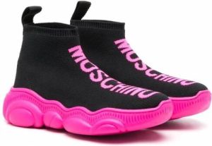 Moschino Kids Sneakers met colourblocking Zwart