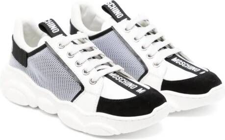 Moschino Kids lace-up fastening sneakers Wit