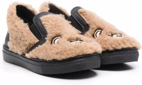 Moschino Kids Lammy slippers Beige