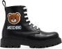 Moschino Kids Leren enkellaarzen Zwart - Thumbnail 1