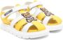 Moschino Kids Leren sandalen met teddybeerprint Wit - Thumbnail 1