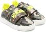 Moschino Kids Leren sneakers met camouflageprint Bruin - Thumbnail 1