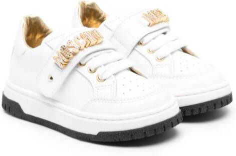 Moschino Kids Leren sneakers Wit