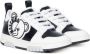 Moschino Kids Leren sneakers met logoplakkaat Wit - Thumbnail 1