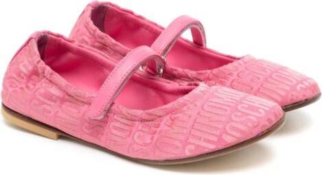 Moschino Kids Ballerina's met ronde neus Roze