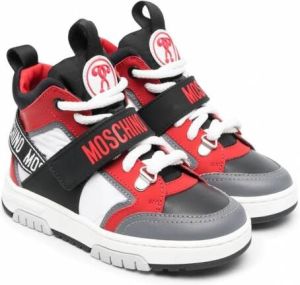 Moschino Kids Sneakers met logoprint Rood