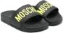 Moschino Kids Slippers met logoprint Zwart - Thumbnail 1