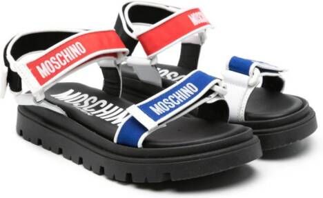 Moschino Kids Sandalen met klittenband Zwart