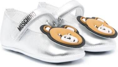 Moschino Kids Metallic ballerina's Zilver