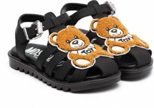 Moschino Kids Platte sandalen Zwart