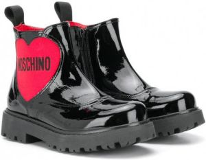 Moschino Kids Regenlaarzen met logo Zwart