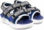 Moschino Kids Sandalen met klittenband Blauw - Thumbnail 1