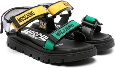 Moschino Kids Sandalen met klittenband Zwart