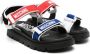 Moschino Kids Sandalen met klittenband Zwart - Thumbnail 1