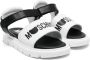 Moschino Kids Sandalen met logoprint Zwart - Thumbnail 1