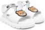 Moschino Kids Sandalen met teddybeer-applicatie Wit - Thumbnail 1