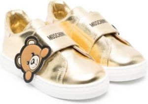 Moschino Kids Sneakers met logoprint Goud