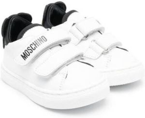 Moschino Kids Sneakers met logoprint Wit