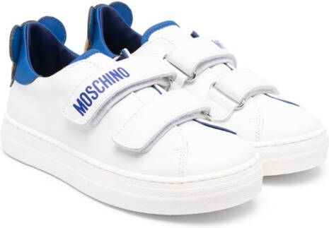 Moschino Kids Sneakers met logoprint Wit