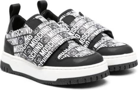 Moschino Kids Sneakers met logoprint Zwart