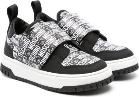 Moschino Kids Sneakers met logoprint Zwart