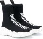 Moschino Kids Sneakers met logoprint Zwart - Thumbnail 1