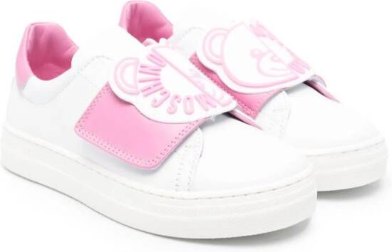 Moschino Kids Sneakers met teddybeer-applicatie Wit