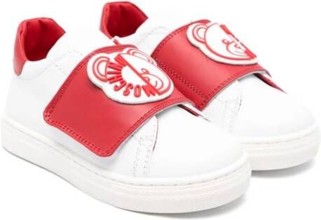 Moschino Kids Sneakers met teddybeer-applicatie Wit