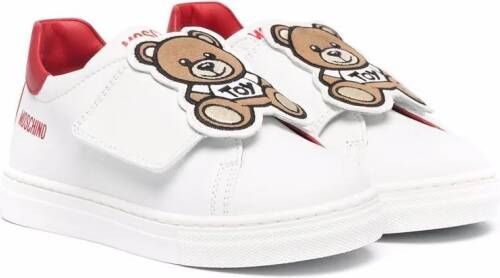 Moschino Kids Sneakers met teddybeerpatch Wit