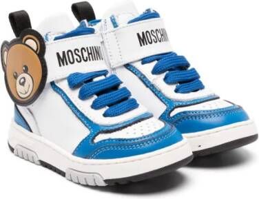 Moschino Kids Sneakers met teddybeerpatch Wit