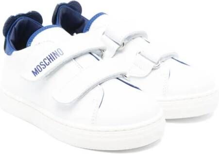 Moschino Kids Sneakers met teddybeerpatch Wit