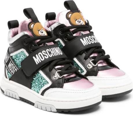 Moschino Kids Sneakers met teddybeerpatch Zwart