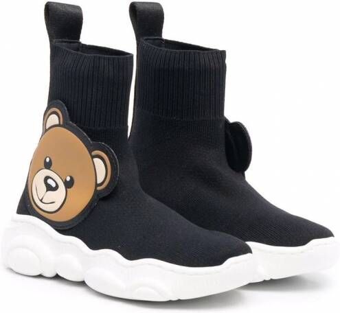Moschino Kids Sneakers verfraaid met teddybeer Zwart
