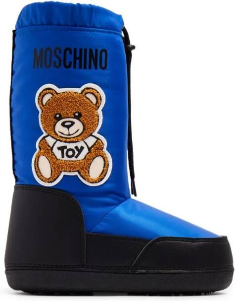 Moschino Kids Snowboots met teddybeerprint Blauw