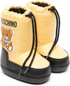 Moschino Kids Snowboots met teddybeerprint Geel