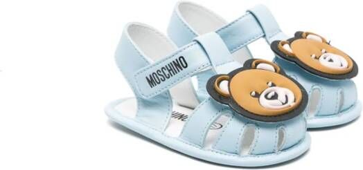 Moschino Kids Sandalen met teddybeer-applicatie Blauw