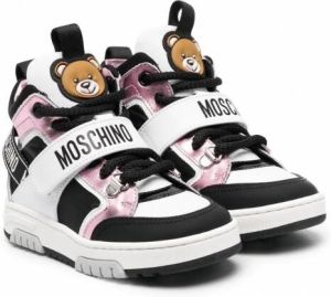 Moschino Kids Teddy Bear high-top sneakers Wit