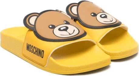 Moschino Kids Teddy Bear slippers Geel
