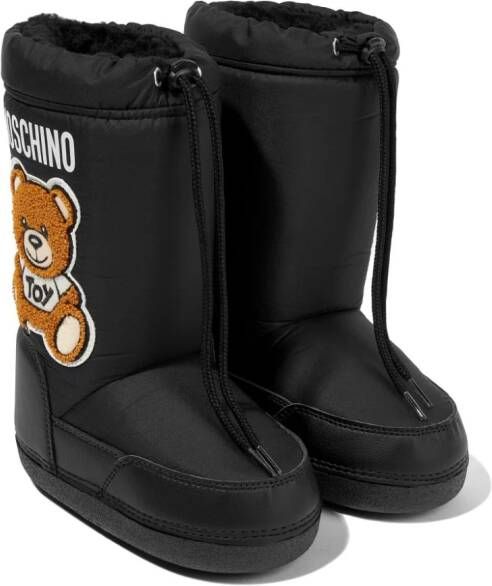 Moschino Kids Snow boots met teddybeerprint Zwart