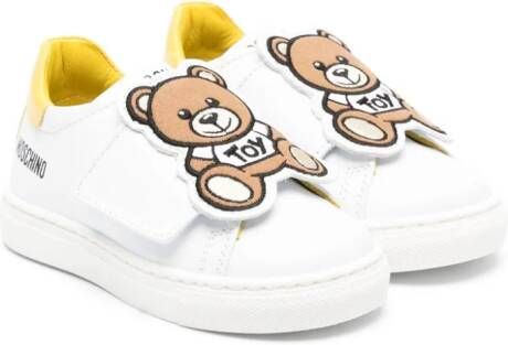 Moschino Kids Toy Bear sneakers met borduurwerk Wit
