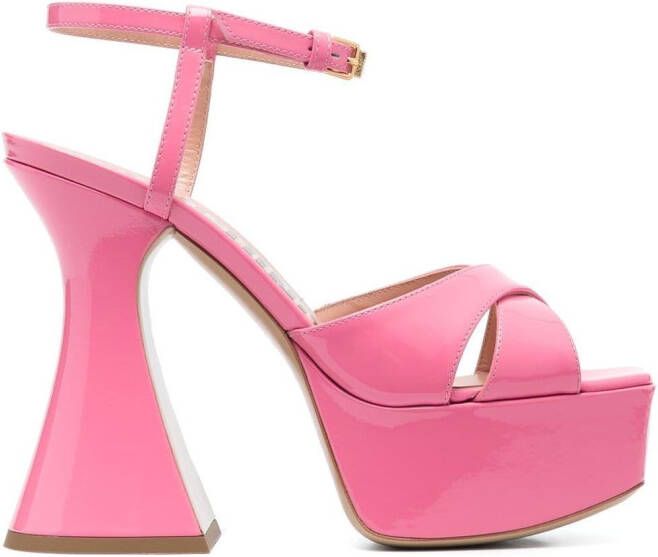 Moschino Lakleren sandalen Roze