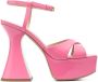 Moschino Lakleren sandalen Roze - Thumbnail 1