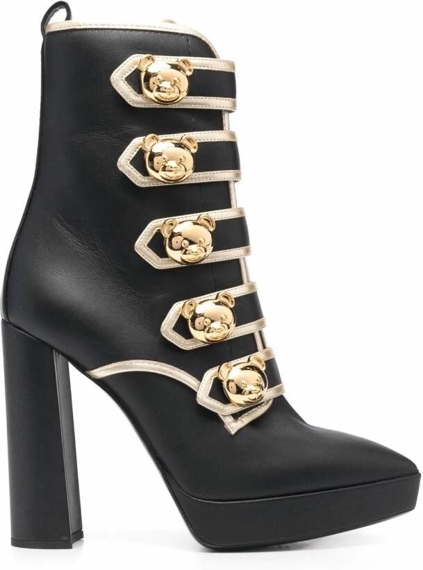 Moschino Leren laarzen Zwart