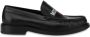 Moschino Leren loafers met logoprint Zwart - Thumbnail 1